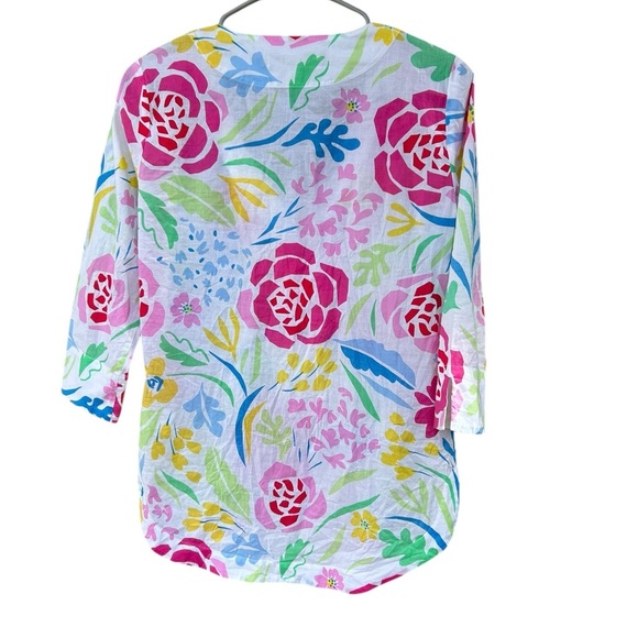 NWT Southern Tide 100% Cotton Shirt - Size XS - Flowers - Picture 6 of 12